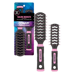 Conair Grip & Lift Vent Hairbrush 2PK, Full-Size and Mid-Size Brush Set, Nylon Bristle Hairbrushes for Blowout Styling, Value Pack