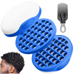 Silicone Twist Curl Hair Brush for Afro Waves, Detachable Two-Sided Wave Tool With Big and Small Holes for Men, Women, Short Hair, Black, 1 Pcs