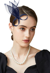 BABEYOND Fascinator Hair Clip for Women - Tea Party Kentucky Elegant Chic Mesh Feather Flower Bridal Wedding Headpiece