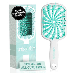 FHI Heat UNbrush Plus — Curly Hair Brush for Gentle & Effective Detangling on Wet or Dry Fragile Hair Types — Detangler Brush w/ 84 UltraFlex Bristles, Ultra-light, Vented, Anti Static Hairbrush
