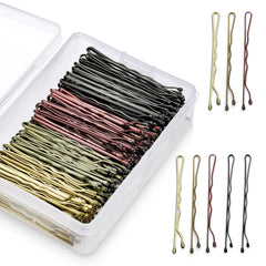 100PCS 2Inches Hair Pins Kit Secure Hold Bobby Pins Clips for Women Girls and Hairdressing Salon With Clear Storage Box(Black)