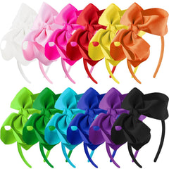 SIQUK 12 Pieces Bow Headbands for Girls Headband with Ribbon Bow Boutique Grosgrain Headbands, 12 Colors