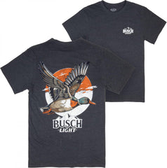 Busch Light Mallard Flight Front and Back Print T-Shirt