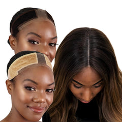 MILANO COLLECTION Wigrip, Premium Lace Wig Band for Women, Fully Adjustable & Reinforced Lace Wig Grip Band by Hairline, Comfortable and Secure Glueless Velvet Headband, Nude