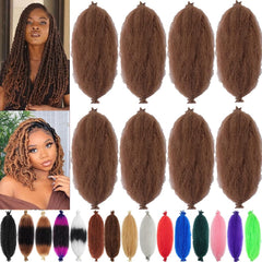 8 Packs Springy Afro Twist Hair 16 inch Pre-Separated Marley Twist Braiding Hair for Distressed Faux Locs Spring Twist Hair Extensions for Women (1B, 16 Inch (Pack of 8))