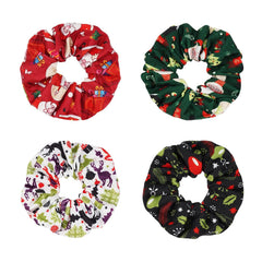 Halloween Pumpkin Hair Scrunchies Spooky Elastics Ponytail Holder Hair Ties for Women