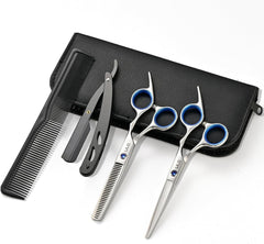 Hair Cutting Scissors Thinning Shears Kit ULG Professional Barber Hairdressing Texturizing Salon Razor Edge Scissor Japanese Stainless Steel 6.5 inch
