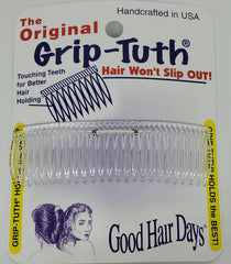 Grip‑Tuth Shorty Tuck Combs – 1 3/4″ Decorative Styling Tools for Fine, Thin Hair, Secure Hold, Jewelry & Accessories – Crystal, Set of 2