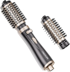 DAILYLIFE Rotating Hair Dryer Brush, Hot Air Brush with 2 Brushes (1.5" & 2"), ALCI Safety Plug and Ionic Technology, More Shine and Less Frizz
