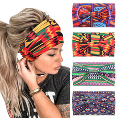 DRESHOW 4 Pack Turban Headbands for Women Wide Vintage Head Wraps Knotted Cute Hair Band Accessories