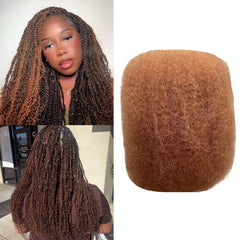 Afro Kinkys Bulk Human Hair For Braiding Afro Kinky-Curly Human Hair Bulk For Mini Twist Hair 12Inchs 50g/pack Bulk Human Braiding Hair For Micro Locs Extensions (1B, 12Inchs,50g/pack)