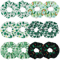 12PCS Halloween Hair Scrunchies Soft Fall Pumpkin Skull Ghosts Bat Spider Web Hair Ties Scrunchy Elastics Hair Bands Gifts Ponytail Holder Accessories for Women Girls (12PCS-Halloween)