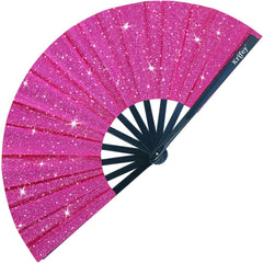 Krifey Large Folding Hand Fan – Bold Snap Fans for Line Dancing, Rave, EDM Festivals & Drag Shows – Statement Accessory for Women, Baddies & Party Queens