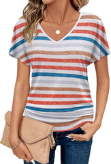 Zeagoo Women's Short Sleeve Shirts V Neck Blouse Ruched Business Casual Basic Tunic Tops S-3XL