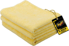 Meguiar's Supreme Shine Microfiber Towels for Cars, Ultra-Plush Car Microfiber Towel Set for Quickly Removing Product Without Leaving Swirls on Paint, Glass, Plastic, or Chrome - 3 Pack (Pack of 12)