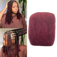Afro Kinkys Bulk Human Hair For Braiding Afro Kinky-Curly Human Hair Bulk For Mini Twist Hair 12Inchs 50g/pack Bulk Human Braiding Hair For Micro Locs Extensions (1B, 12Inchs,50g/pack)