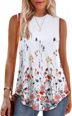 OFEEFAN High Neck Tank Tops for Women Loose Fit Sleeveless Top Summer Clothes Womens Tunic Tops to Wear with Leggings