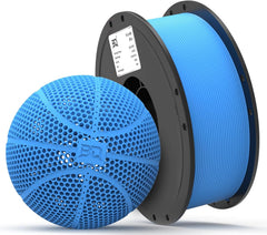 BIQU PLA-HR Flexible 3D Printer Filament Specifically for Printing Airless Basketballs, 1.75mm 1KG Spool (2.2lbs), Triple Color Filament for Most FDM 3D Printer, Blue-Orange-White