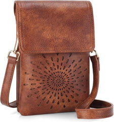 APHISON Small Crossbody Bags for Women Trendy, Leather Phone Wallet Purses Handbags Card Slots with Adjustable Strap
