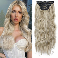 Black Hair Extensions Straight Clip in Hair Extensions Clip ins - Soft and Thick (20 Inches, 4Pcs, #1B)