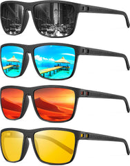 NSSIW Mens-Sunglasses Polarized Sunglasses Men : Classic Sun Glasses with UV Protection for Driving Fishing Golf 4 Packs