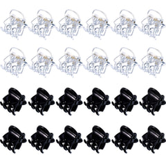 Hotop Hair Clip, 24 Pcs Small Mini Hair Claw Clips for Girls and Women, Non-Slip Plastic Tiny Jaw Clips, Clear