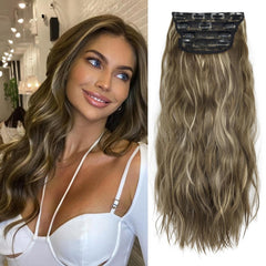 Black Hair Extensions Straight Clip in Hair Extensions Clip ins - Soft and Thick (20 Inches, 4Pcs, #1B)