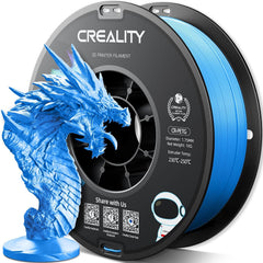 Official Creality PETG 3D Printer Filament 1.75mm 1KG (2.2lbs), Translucent Dual Color Gradient Blue to White, High Precision, Strong Toughness 3D Printing CR PETG Filament, Gradient Blue White