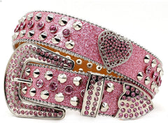 Waist Belt Jeans Belt PU Studded Belt Casual Ceinture Punk Jeweled Belt Street Dance Glittered Diamante