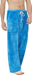SANGTREE Men's Fleece Pajama Pants - Thick Plush Fuzzy Sleepwear