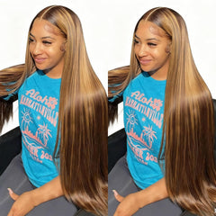 bunGiol Straight HD Transparent Lace Front Wigs Human Hair 13x4 for Black Women Glueless Brazilian Virgin Frontal Hairline 180% Density Pre Plucked with Baby Hair Black 24 inches