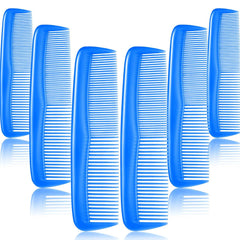 Leinuosen 12 Pieces Hair Combs Set Pocket Plastic Fine Tooth Dressing Comb for Women and Men, Peines Para Cabello(Black)