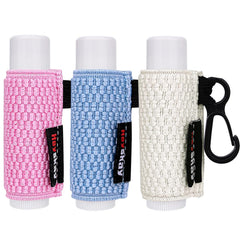 HEYSKAY 3PCS Lip Balm Holder Sleeves Lipstick Keychain Holder Chapsticks Holder Lip Gloss Holder Keychain Lipstick Elastic Sleeves(Floral Set B)