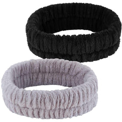 YGQQIY Headband for Washing Face, Girls Makeup&Skincare Headband, Microfiber Elastic Face Wash Headbands to Skincare Spa Shower,2pcs