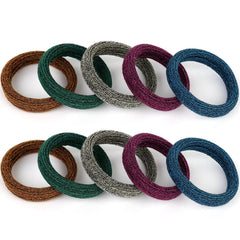 100PCS Large Cotton Ponytail Holders, Seamless Hair Ties, Elastics Hair Bands No Damage for Thick, Heavy and Curly Hair, 2 Inch Diameter by BAOLI