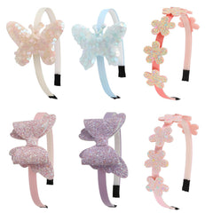 Toddler Headband with bow little girl headbands glitter headband for girls headband for little girl hair accessories sparkly hair bands for kids