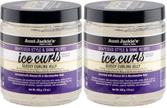 Aunt Jackie's Grapeseed Style and Shine Recipes Ice Curls Glossy Curling Jelly, Hydrates, Softens, Makes Waves, Curls and Coils Easier to Style, 15oz