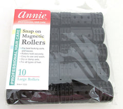 Annie Snap on Magnetic Rollers 6 pack X-Jumbo #1219, Hair curls, holds hair secure, easy to use, for all hair types
