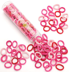 Brown Cotton Hair Ties - 100PCS Seamless Thick Elastic Ponytail Holders, No Crease, No Damage for Women, Kids, and Babies