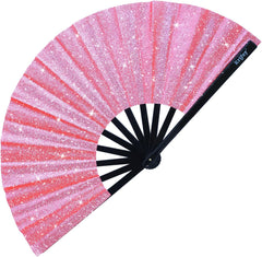 Krifey Large Folding Hand Fan – Bold Snap Fans for Line Dancing, Rave, EDM Festivals & Drag Shows – Statement Accessory for Women, Baddies & Party Queens