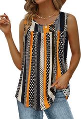 CHICGAL Womens Tank Tops Summer Sleeveless Blouse Crewneck Casual Loose Fit Tunic Shirt