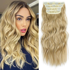 Black Hair Extensions Straight Clip in Hair Extensions Clip ins - Soft and Thick (20 Inches, 4Pcs, #1B)