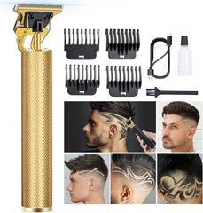 candyfouse Professional Beard Trimmer for Men, Hair Clippers with 4 Limit Combs, Cordless Rechargeable with LCD Display, Approaching Zero Gapped Cutting Grooming Kit