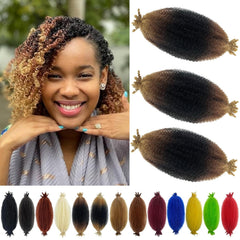 3 Packs Marley Twist Braiding Hair, 12 Inch Pre-Separated Springy Afro Twist Hair Kinky Twist Crochet Hair Braids for Distressed Soft Locs Spring Twist Hair for Women (12 Inch (Pack of 3), 1B)