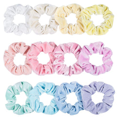 Whaline 12 Pack Hair Scrunchies Premium Velvet Scrunchy Elastic Hair Bands for Girls, Women Hair Accessories (12 Colors)