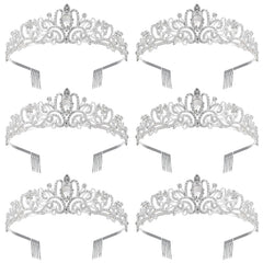 Silver Tiara Crown Headband Princess Elegant Crowns with combs for Women Halloween Birthday Crystal Queen Rhinestone Hair Accessories Wedding Brides