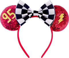 Mouse Ear Headbands,Sparkle Mouse Ears Headband for Women Girls Cartoon Princess Costume Cosplay Decoration(belle)