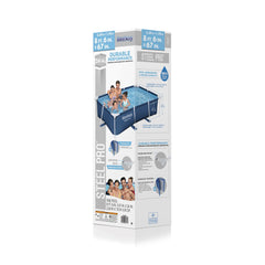 Bestway Steel Pro 8.5'x67"x24" Rectangular Above Ground Outdoor Swimming Pool