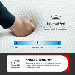 O-Sleep 10 inch Memory Foam Mattress in a Box with CertiPUR-US and OEKO-TEX