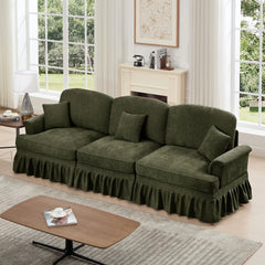 GDFStudio - Elegant Mid Century 3-Seater 107" Chenille Sofa with Flared Arms